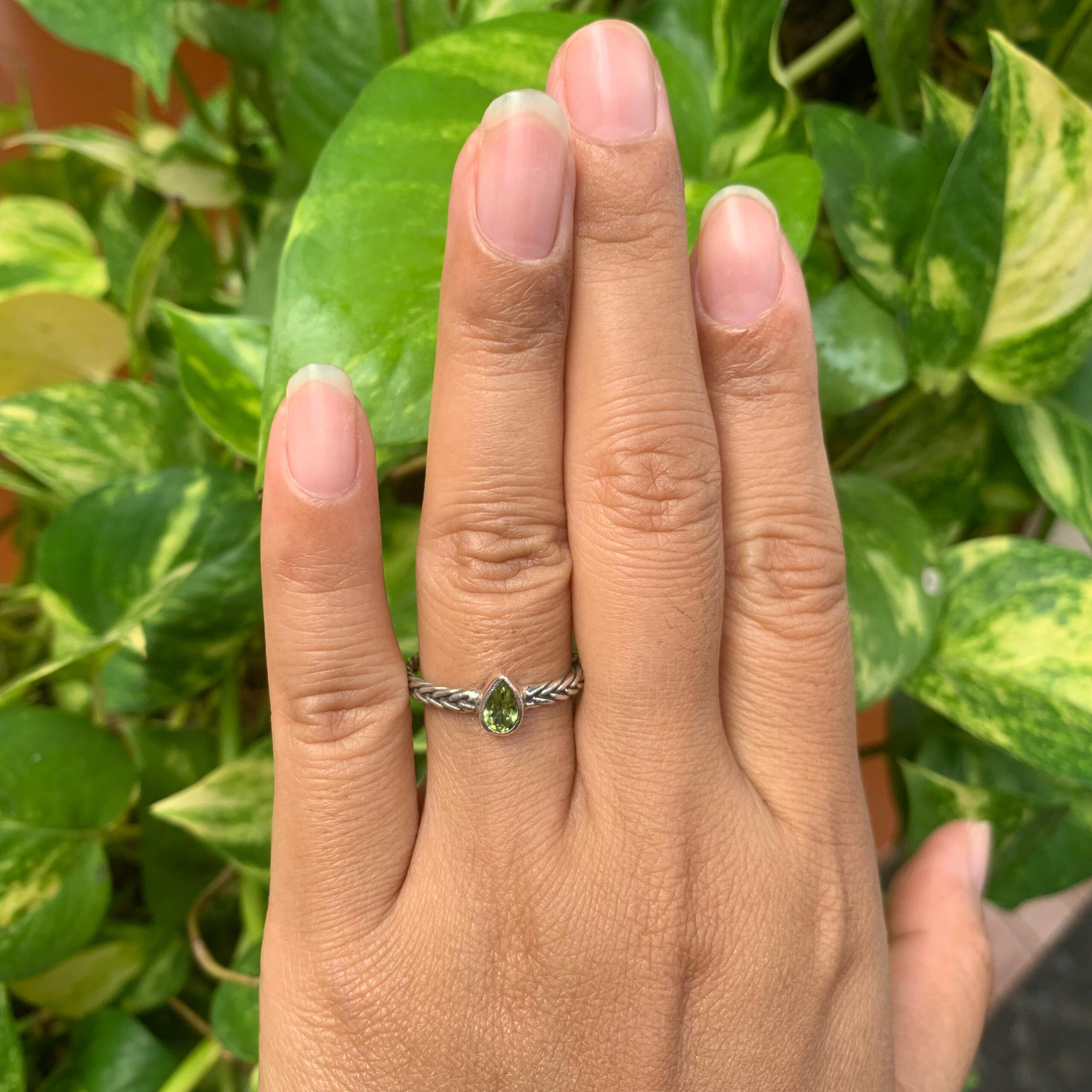 Cincin Perak Jalin Permata