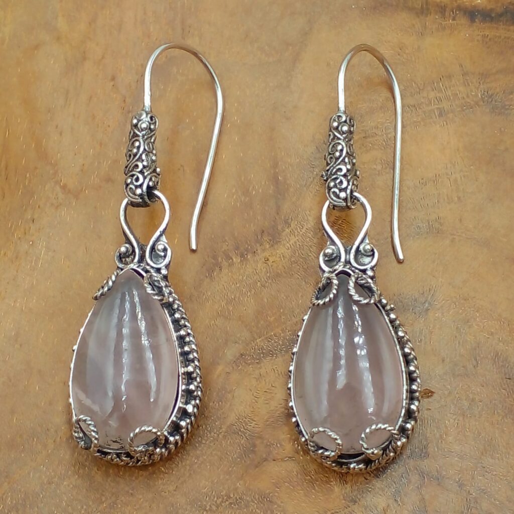 Anting Perak Bali Permata