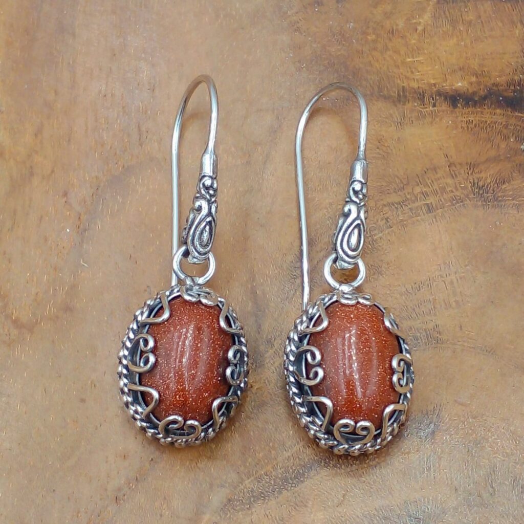 Anting Perak Bali Permata