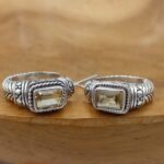 Anting Tusuk Perak Permata