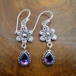 Anting Perak Bunga Permata