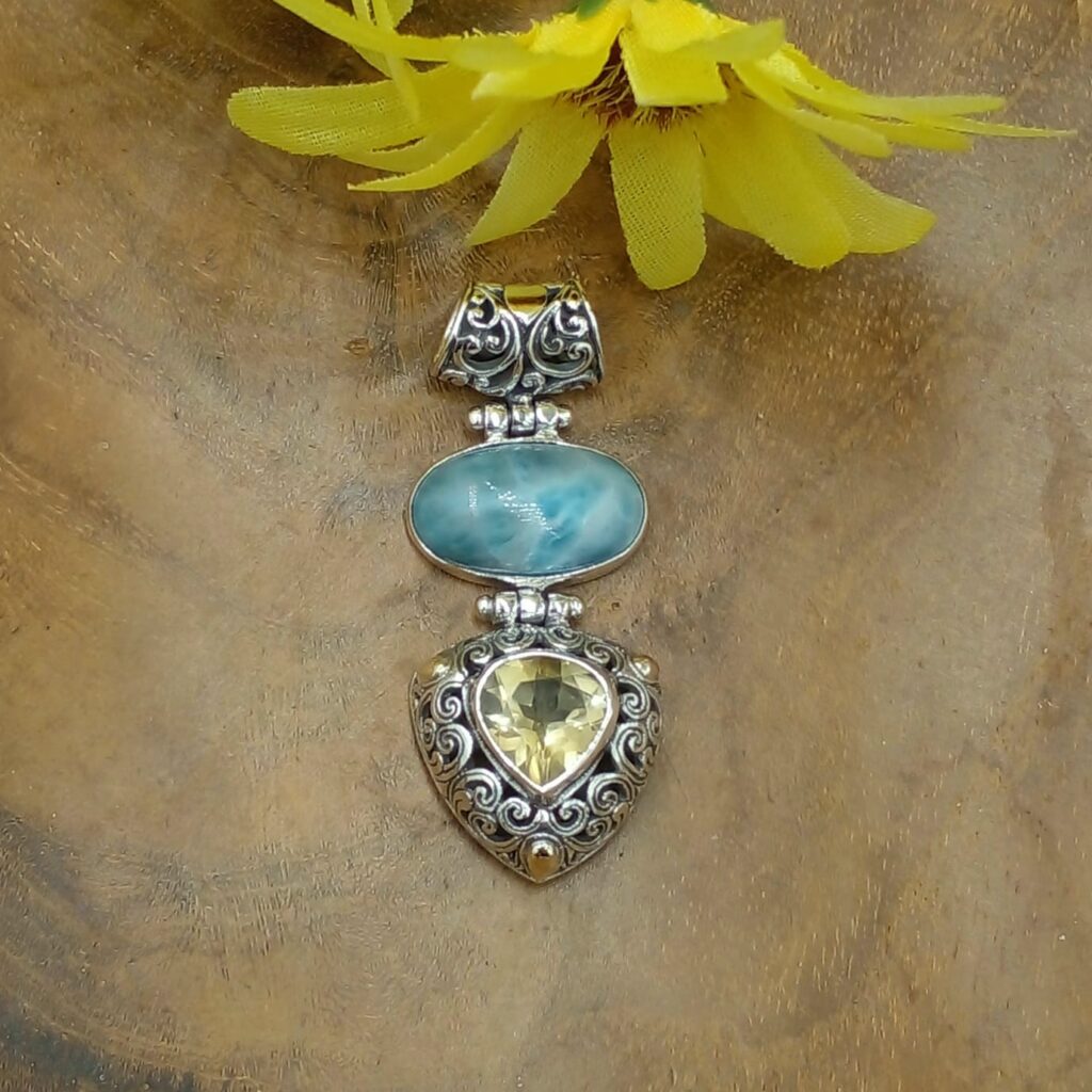 Liontin Perak Bali Permata