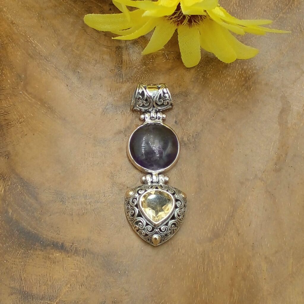 Liontin Perak Bali Permata