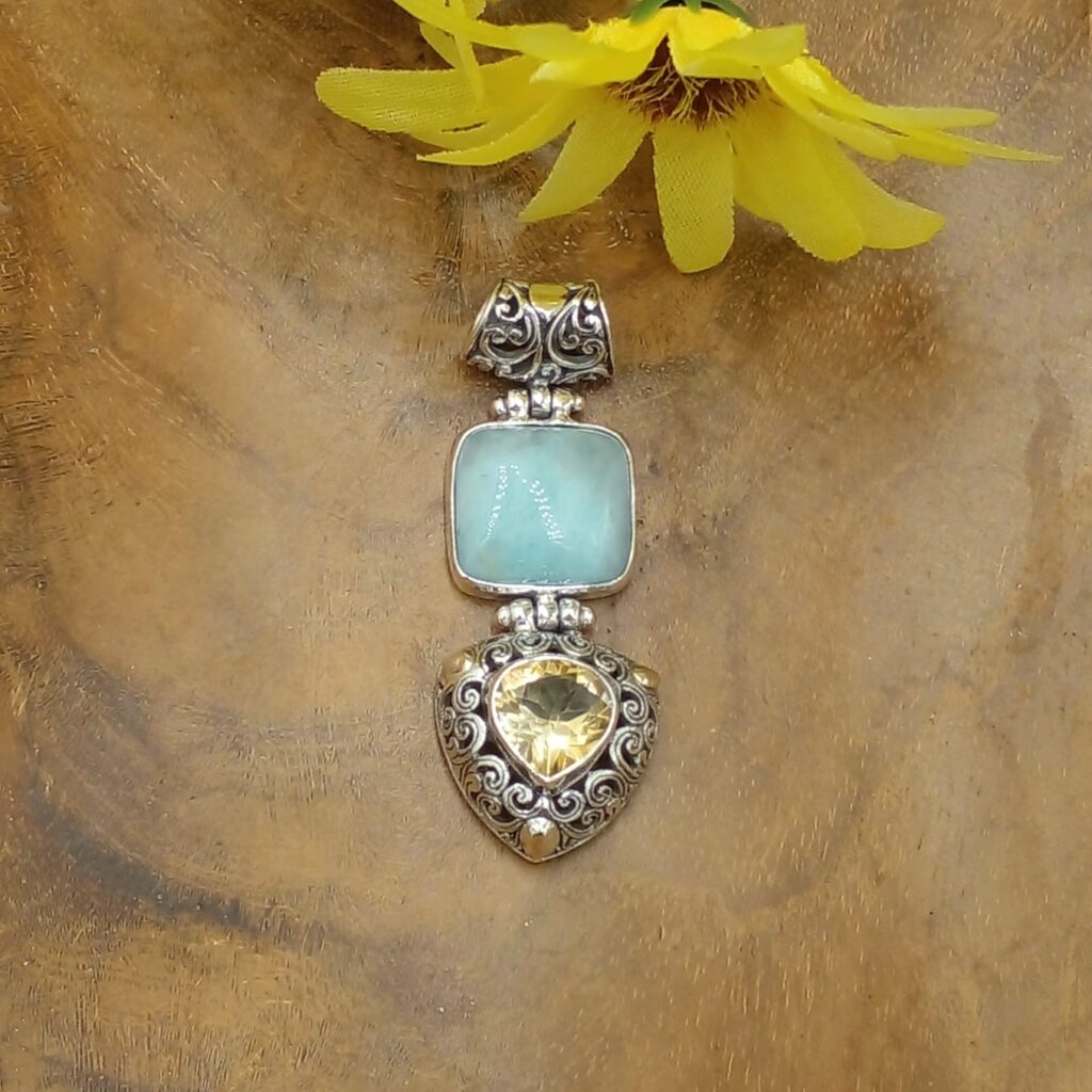 Liontin Perak Bali Permata