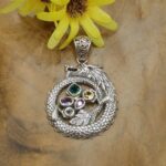 Liontin Naga Perak Permata