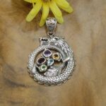 Liontin Naga Perak Permata