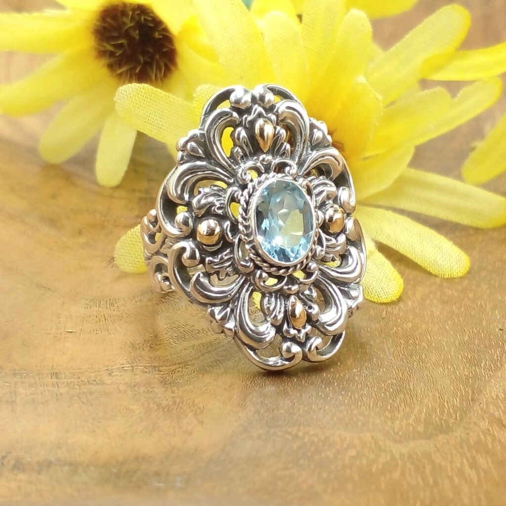 Cincin Perak Ukiran Bali