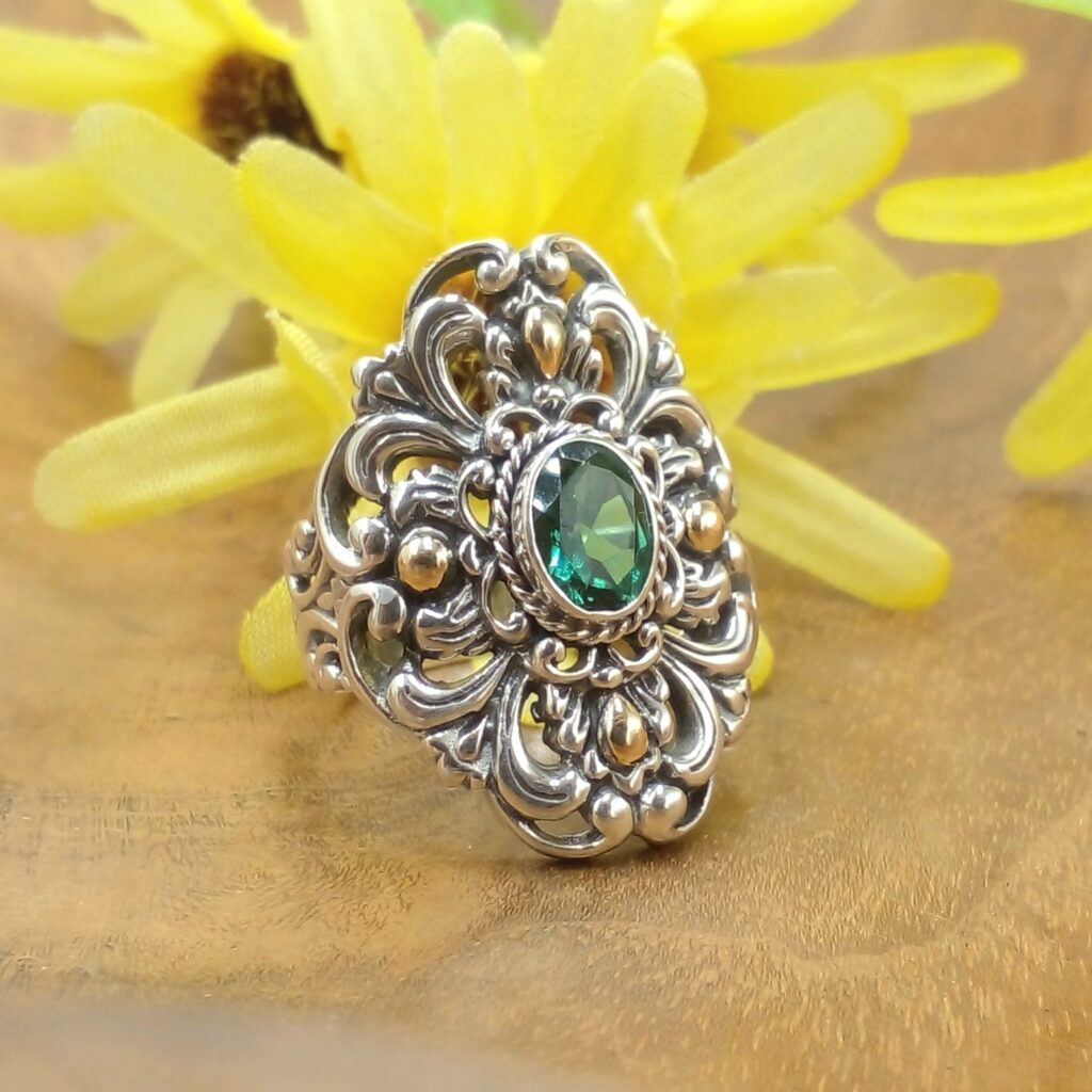 Cincin Perak Ukiran Bali