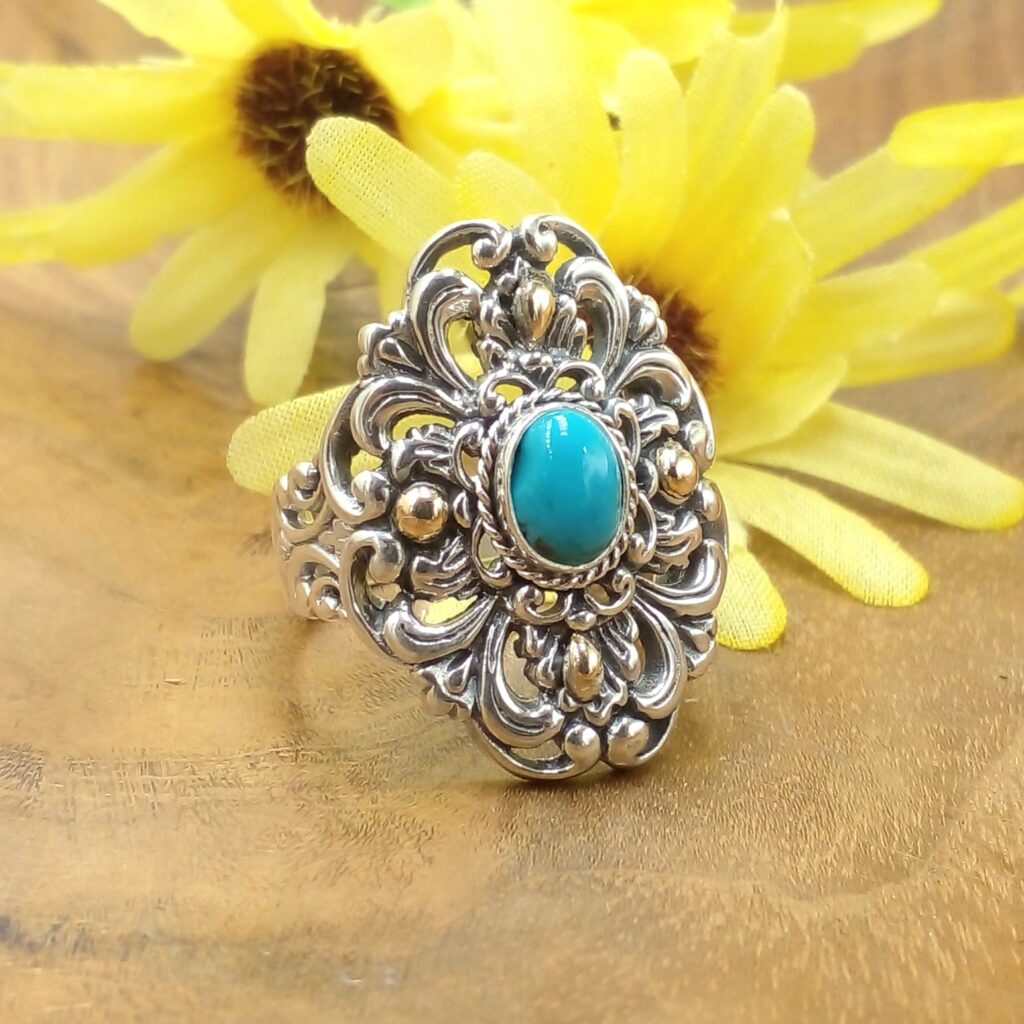 Cincin Perak Ukiran Bali