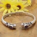 Gelang Cuff Perak Permata