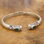 Gelang Cuff Perak Permata